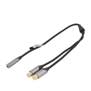 Cablu adaptor audio Stereo Jack 3.5 mm mama - 2x RCA mama 0.3m VENTION BCOHY