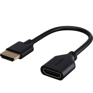 Cablu adaptor flexibil HDMI A tata - HDMI A mama 10cm 4K/60Hz 2160p 18Gbit/s Goobay 64824