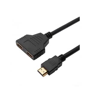 Cablu adaptor HDMI la 2x HDMI aurit spitter