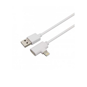 Cablu adaptor Lightning 2in1 dual port 1m alb Well