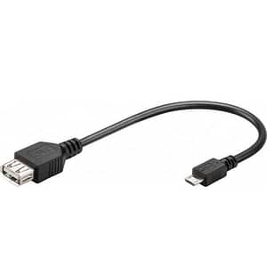 Cablu adaptor OTG micro USB tata - USB mama 20cm Goobay