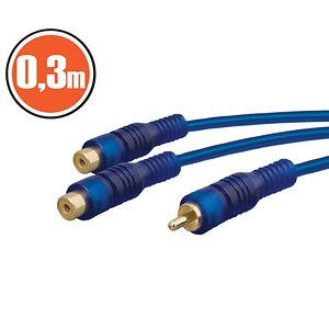 Cablu adaptor RCA la 2x RCA mama 0.3m