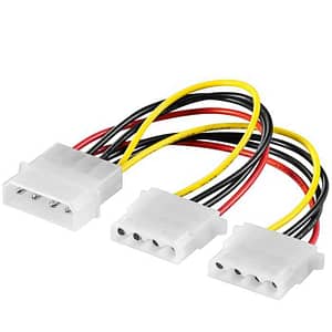 Cablu adaptor splitter alimentare molex 5.25 la molex 2x 5.25 15cm