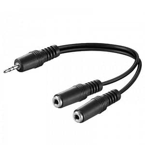 Cablu adaptor stereo Jack 3.5 mm - 2x 3.5 mm mama Goobay