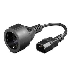 Cablu adaptor UPS-priza IEC320C14 la Schuko mama 23cm Goobay