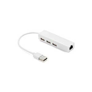Cablu adaptor USB 2.0 la RJ45 retea Ethernet 100Mbps +HUB 3x USB 2.0 Well