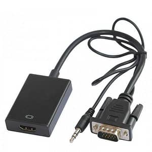 Cablu adaptor VGA +JACK 3.5 mm - HDMI tata-mama 0.1m
