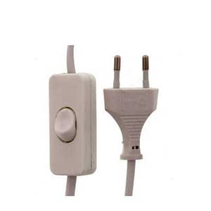 Cablu alimentare cu intrerupator pe fir 2x0.75mmp 3m alb