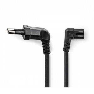 Cablu alimentare Euro tata cotit - 2 Pini IEC-320-C7 cotit 3m Nedis