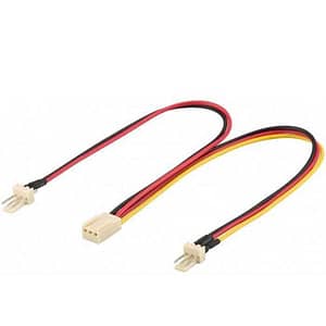 Cablu alimentare PC 2x Fan 3 pini tata - Fan mama 3 pini 22cm Goobay