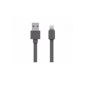 Cablu alimentare/sincronizare USB - iPhone Lighting 1.5m plat 2.4A gri Allocacoc