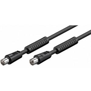 Cablu antena Coaxial tata - Coaxial mama 2.5m negru Goobay
