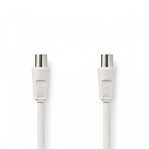 Cablu antena coaxial tata-tata 10m alb Nedis