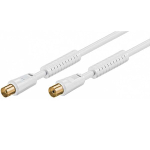 Cablu antena ecranat tata-mama 2.5m alb Goobay