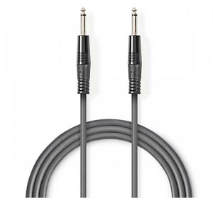 Cablu audio 3m Jack Mono 6.35 mm tata - Jack Mono 6.35 mm tata Nedis