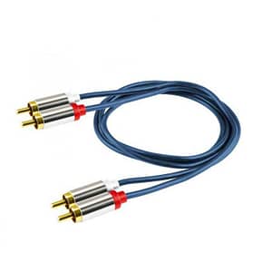 Cablu audio HiFi stereo 2x RCA - 2x RCA 1m dublu ecranat HOME