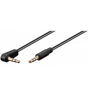 Cablu audio Jack Stereo 3.5 mm tata - 3.5 mm tata 90 grade 1m Goobay