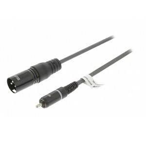 Cablu audio mono XLR 3 pini tata - RCA tata 1.5m gri Sweex