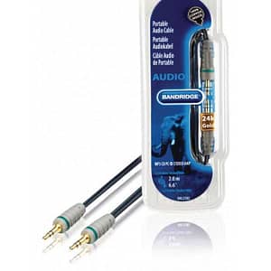 Cablu audio stereo OFC cupru Jack 3.5 mm tata-tata 2m Bandridge