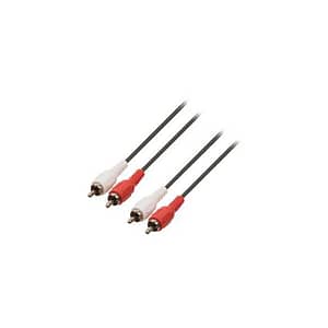 Cablu audio stereo RCA 5m 2x RCA tata - 2x RCA tata negru Valueline