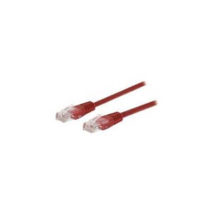 Cablu CAT5e UTP de retea RJ45 8P8C tata - RJ45 8P8C tata 2m rosu Valueline