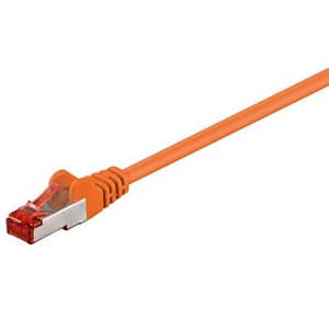 Cablu CAT6 25m patch SFTP (PiMF) 250MHz cupru ecranat RJ45 portocaliu Goobay