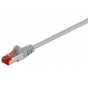 Cablu CAT6 PiMF SFTP 2m 2x RJ45 cupru ecranat gri Goobay