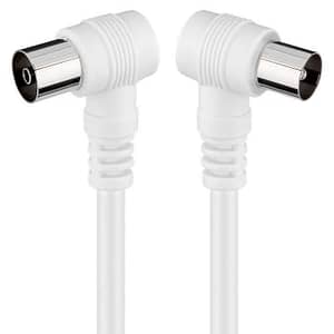 Cablu coaxial 90 grade la coaxial 90 grade 1.5m dublu ecranat Goobay