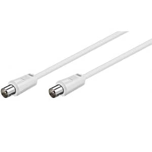 Cablu COAXIAL TV antena 5m tata-tata 75 ohm 70DB Dublu ecranat CCS alb 68149 Goobay