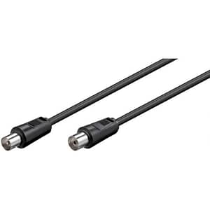 Cablu COAXIAL TV antena 70DB Dublu ecranat mama-tata 0.5m 11509 Goobay