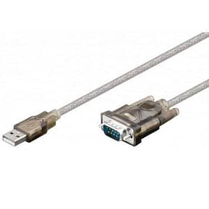 Cablu convertor Windows 10 USB la RS232 Serial DB9 1.5m Goobay