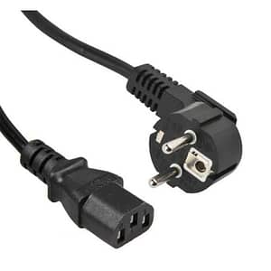 Cablu de alimentare PC 1.8m tata 90* la mama 3x0.75mm2 negru