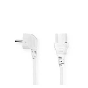 Cablu de alimentare PC Schuko tata cotit - IEC-320-C13 10m alb Nedis