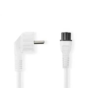 Cablu de alimentare Schuko tata cotit - IEC-320-C5 2m 3x0.75mm2 10A alb Nedis