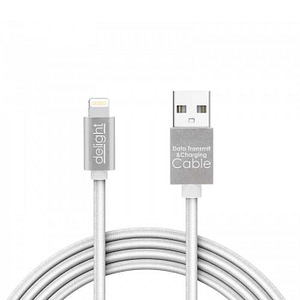 Cablu de date 2in1 iPad iPhone Lightning +Micro USB 1m 1A alb delight