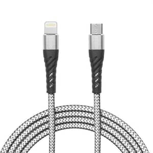 Cablu de date Apple iPhone lightning - USB Type C 1m 2A gri panzat delight