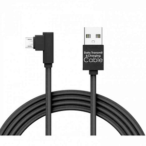 Cablu de date Micro USB 2m 2A Gamer executie 90° negru Delight 55444M-BK