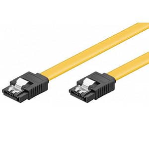 Cablu de date SATA III 6Gbit/s SATA L - SATA L 0.7m galben Goobay
