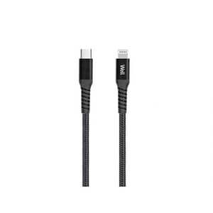 Cablu de date si incarcare USC TYPE C - iPhone Lightning 1m PD certificat MFI negru Well