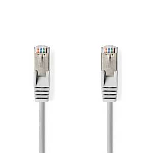 Cablu de retea SFTP Cat6a 1m gri RJ45 tata - RJ45 tata dublu ecranat Nedis