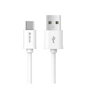 Cablu Devia Smart2 USB Type C - USB alb 2m 2A