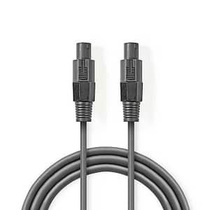 Cablu difuzor 2.5mm SPEAKON 2-pini mama 10m gri Nedis