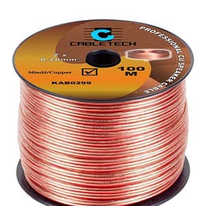 Cablu difuzor 2x0.20mm cupru transparent 1m Cabletech KAB0299