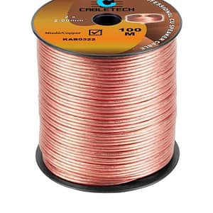 Cablu difuzor 2x2mm cupru transparent 1m la rola Cabletech KAB0322