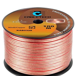 Cablu difuzor 4mm x2 cupru transparent Cabletech KAB0328