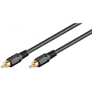 Cablu DigitalAudio coaxial S/PDIF 1x RCA - 1x RCA 15m dublu ecranat aurit Goobay 50338