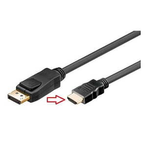 Cablu DisplayPort la HDMI 3m 1080p contacte aurite