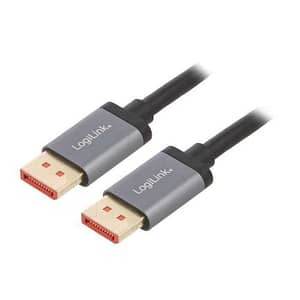 Cablu DisplayPort v1.4 HDCP v2.2 tata-tata 2m negru LOGILINK CDA0105