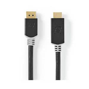Cablu DisplayPort v1.4 - HDMI 4K 60Hz 2m aurit antracit Nedis