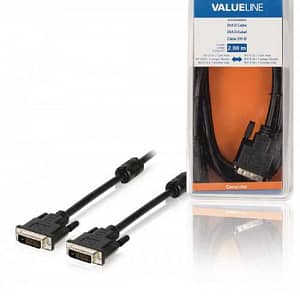 Cablu DVI-D 24+1-pin tata - DVI-D 24+1-pin tata 2m VALUELINE
